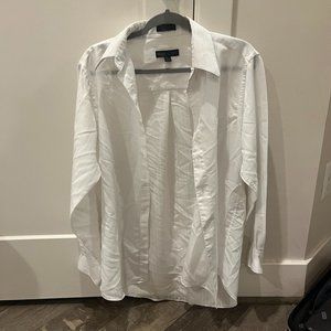 Oversized white button-down